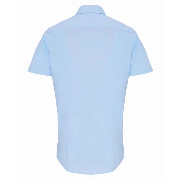 Premier Mens Stretch Fit Poplin Short Sleeve Shirt