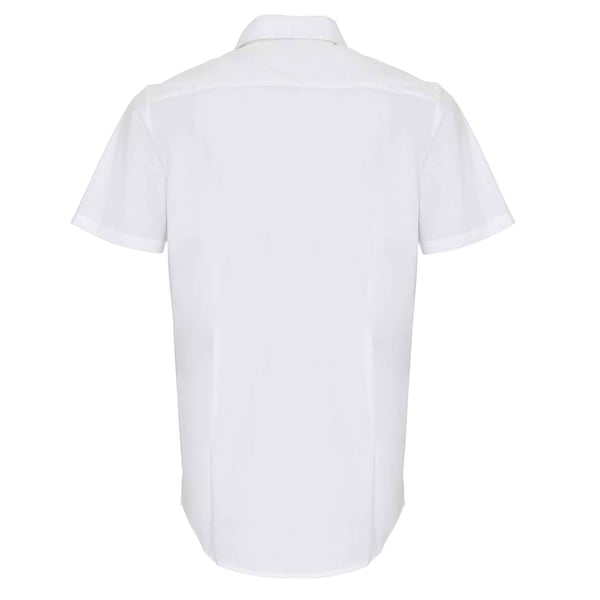 Premier Mens Stretch Fit Poplin Short Sleeve Shirt