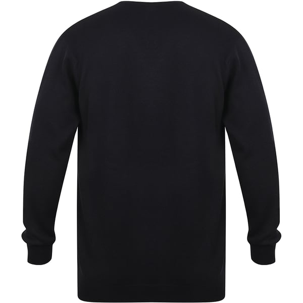 Henbury Mens 12 Gauge Fine Knit V-Neck Jumper / Sweatshirt