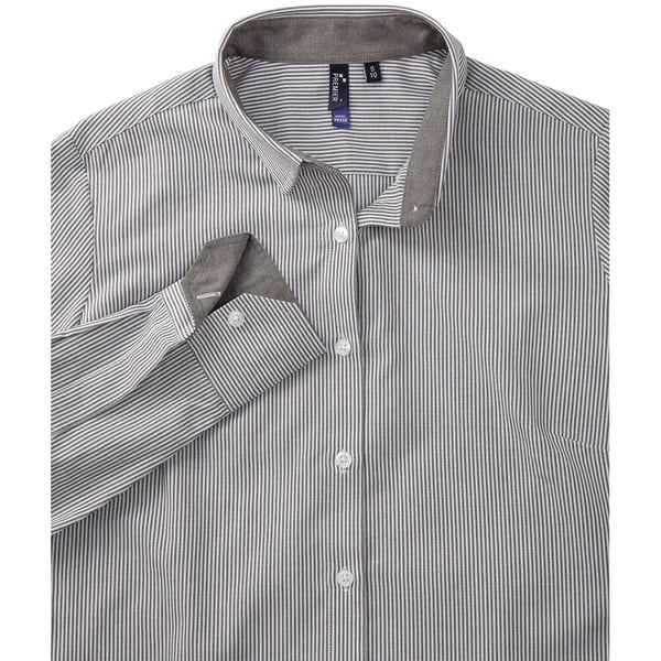 Premier Womens/Ladies Cotton Rich Oxford Stripe Blouse