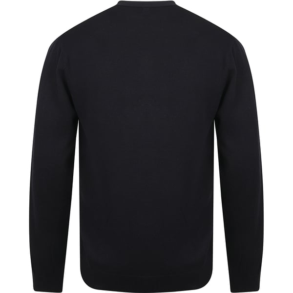 Henbury Mens V Neck Button Fine Knit Cardigan