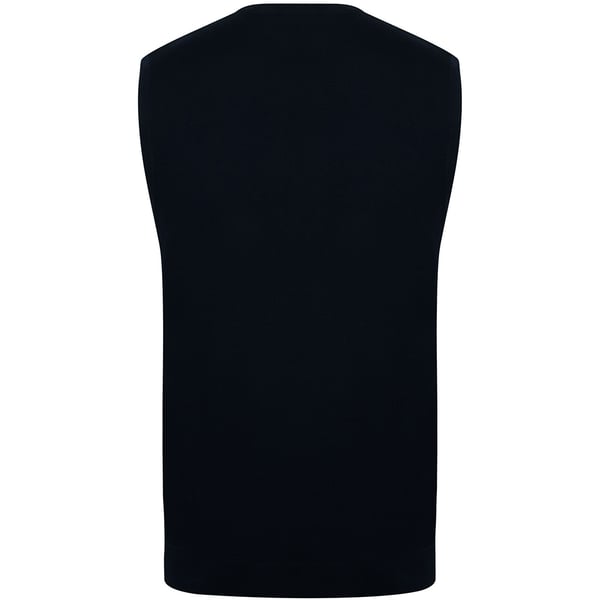 Henbury Mens Sleeveless 12 Gauge V-Neck Fine Knit Jumper