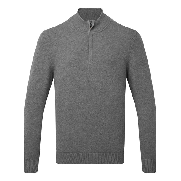 Asquith & Fox Sweatshirt med lynlås i bomuldsblanding til mænd