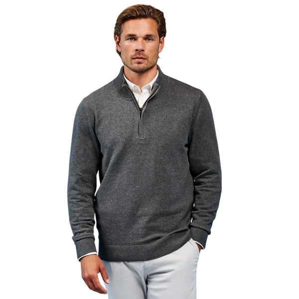 Asquith & Fox Sweatshirt med lynlås i bomuldsblanding til mænd