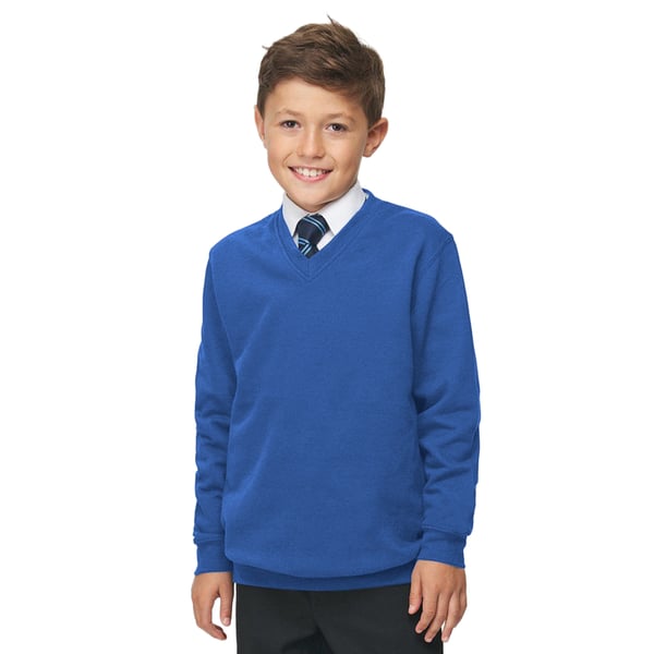 AWDis Academy Childrens/Kids Junior V Neck School Jumper/Sweatshirt (Pack of 2)