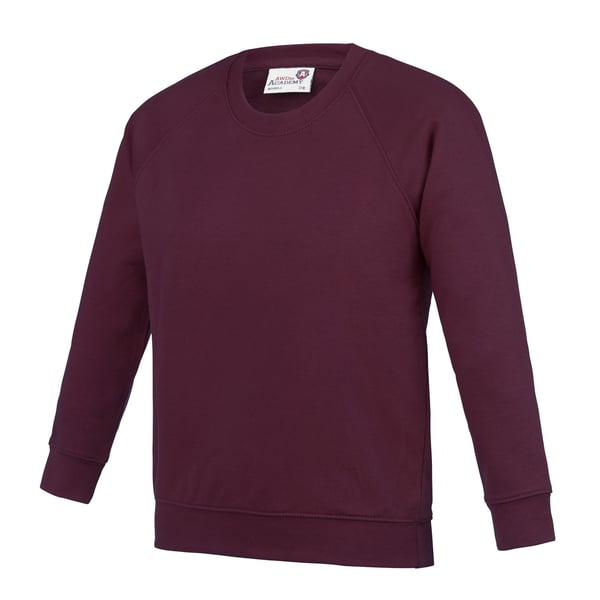 AWDis Academy Childrens/Kids Crew Neck Raglan School Sweatshirt (Pack of 2)