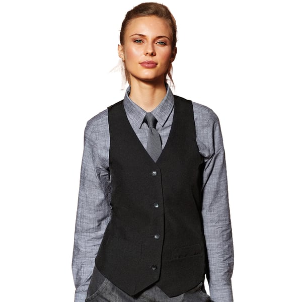 Premier Dame/kvinde foret polyestervest / barbeklædning / catering (pakke med 2)