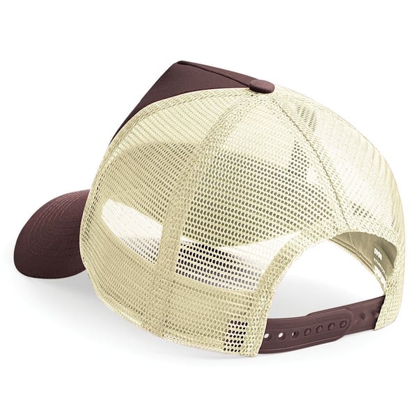 Beechfield Mens Half Mesh Trucker Cap / Headwear (Pack of 2)