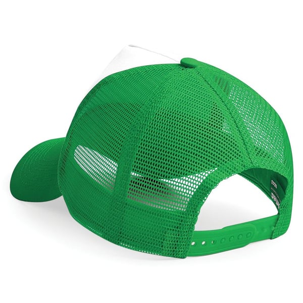 Beechfield Mens Half Mesh Trucker Cap / Headwear (Pack of 2)