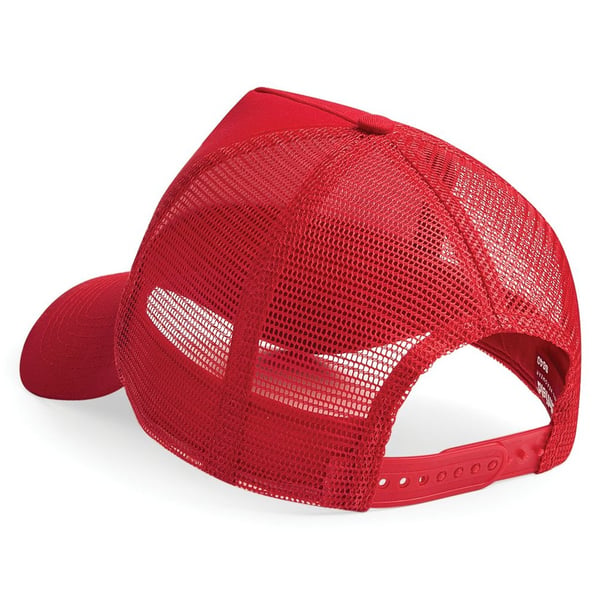 Beechfield Mens Half Mesh Trucker Cap / Headwear (Pack of 2)
