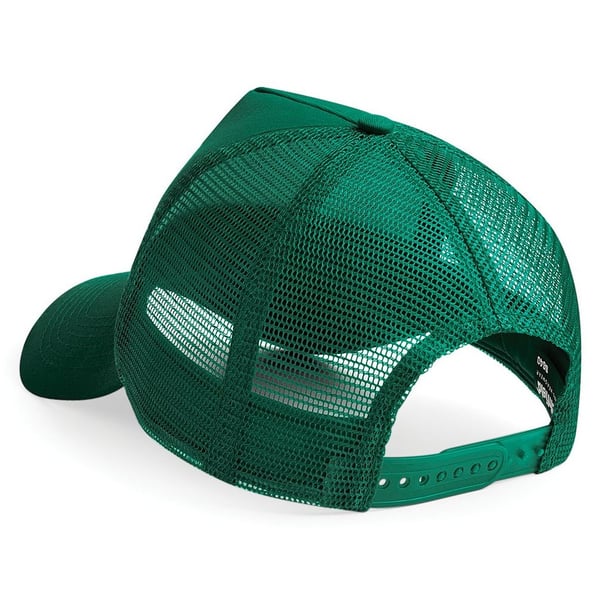 Beechfield Mens Half Mesh Trucker Cap / Headwear (Pack of 2)