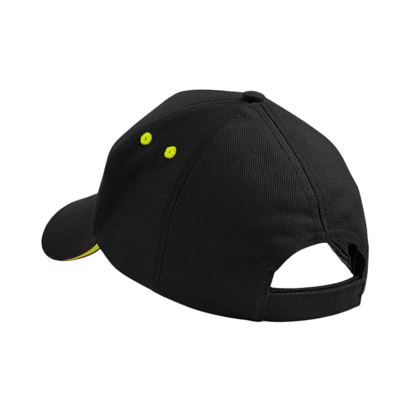 Beechfield Unisex Ultimate 5 Panel Contrast Baseball Cap With Sandwich Peak / Headwear (Pack of 2)