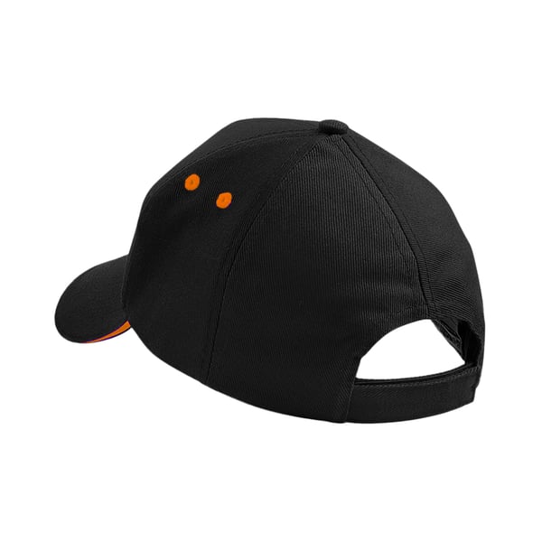 Beechfield Unisex Ultimate 5 Panel Contrast Baseball Cap With Sandwich Peak / Headwear (Pack of 2)