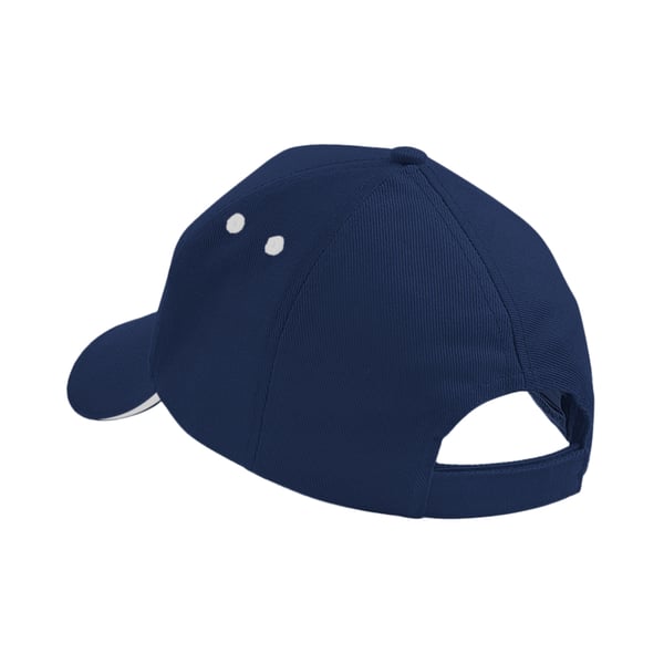 Beechfield Unisex Ultimate 5 Panel Contrast Baseball Cap With Sandwich Peak / Headwear (Pack of 2)