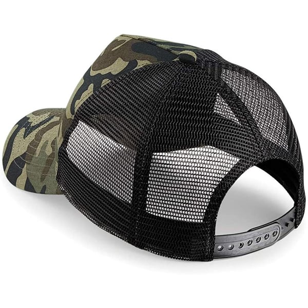 Beechfield Retro camouflage Snapback Trucker Cap (pakke med 2)