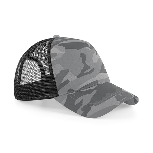 Beechfield Retro camouflage Snapback Trucker Cap (pakke med 2)