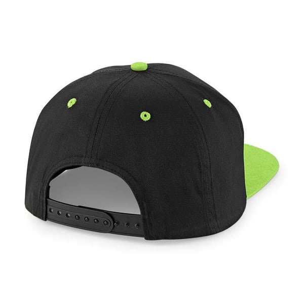 Beechfield Unisex 5 Panel kontrast Snapback Cap med kontrastfarve (pakke med 2)