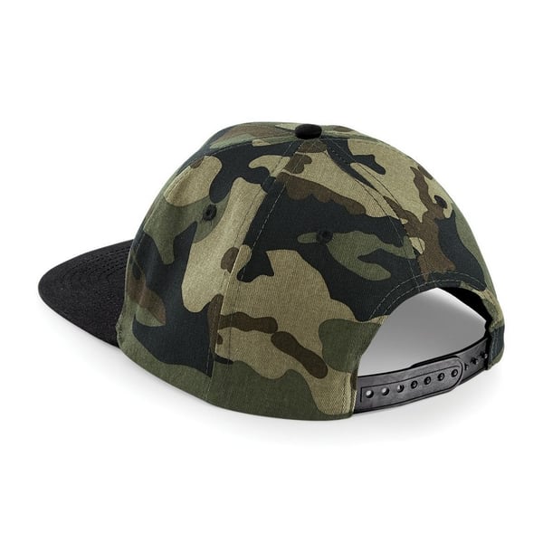 Beechfield Kamouflage Retro Snapback Keps (2-pack)