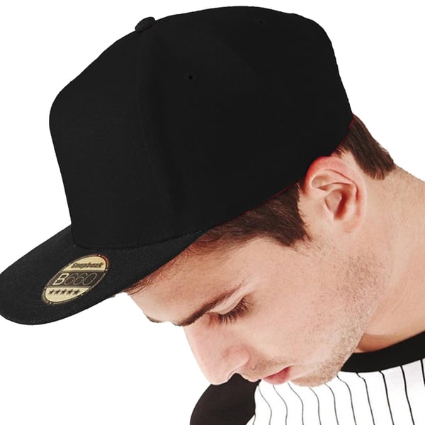 Beechfield Unisex Original Flat Peak Snapback Cap (pakke med 2)