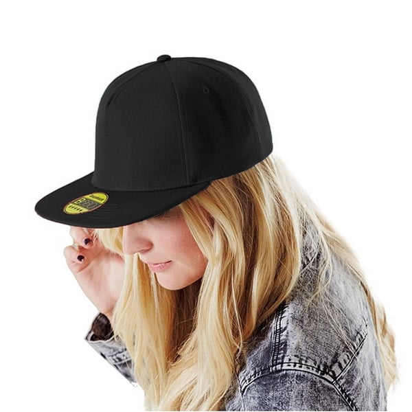 Beechfield Unisex Original Flat Peak Snapback Cap (pakke med 2)