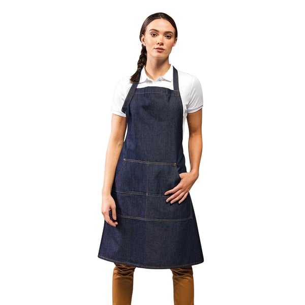 Premier Jeans Stitch Bib Apron (Pack of 2)