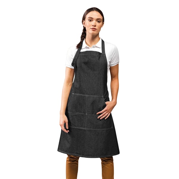 Premier Jeans Stitch Bib Apron (Pack of 2)