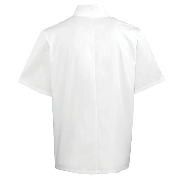 Premier Unisex Studded Front Short Sleeve Chefs Jacket (Pack of 2)