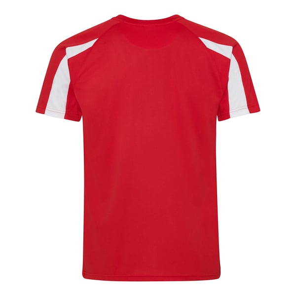 Just Cool Mens Contrast Cool Sports Plain T-Shirt