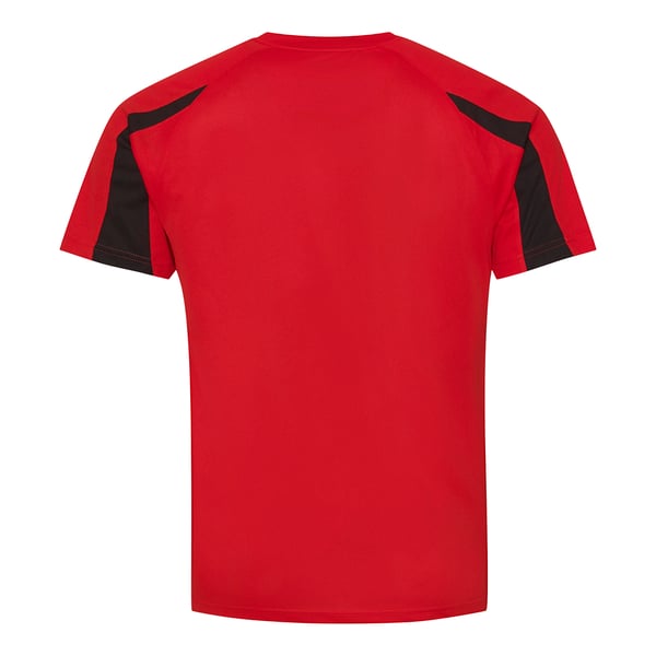 Just Cool Mens Contrast Cool Sports Plain T-Shirt