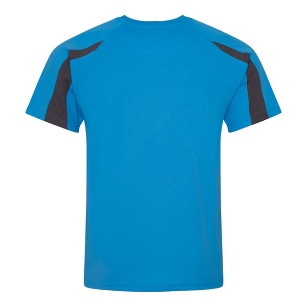 Just Cool Mens Contrast Cool Sports Plain T-Shirt