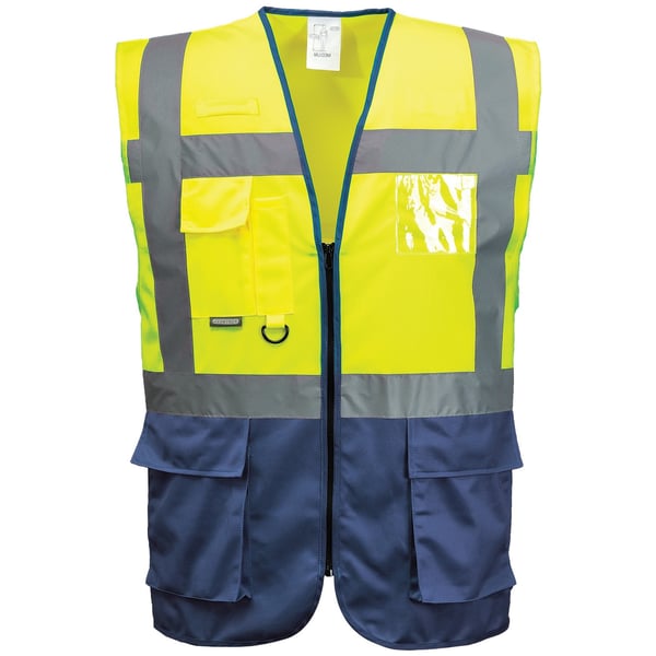 Portwest Hi Vis Executive / Manager -liivi / Turvavaatteet (2 kpl:n pakkaus)