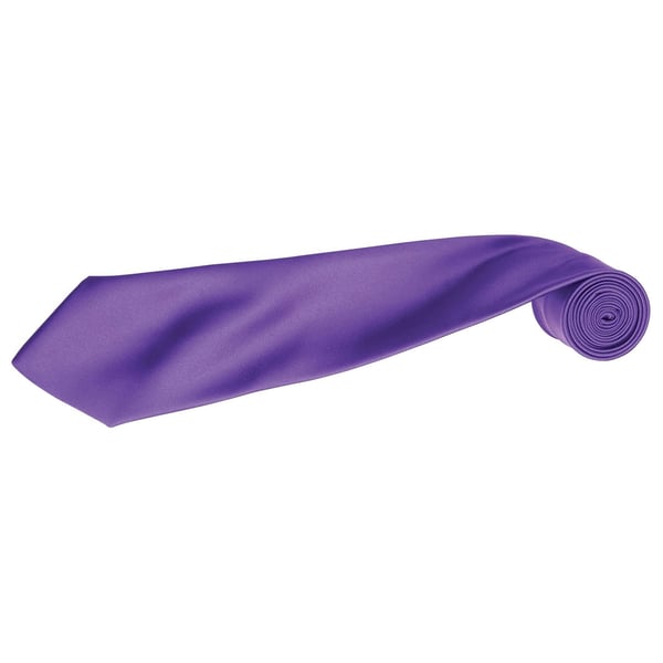 Premier Mens Plain Satin Tie (Narrow Blade) (Pack of 2)