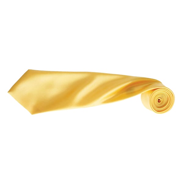 Premier Mens Plain Satin Tie (Narrow Blade) (Pack of 2)