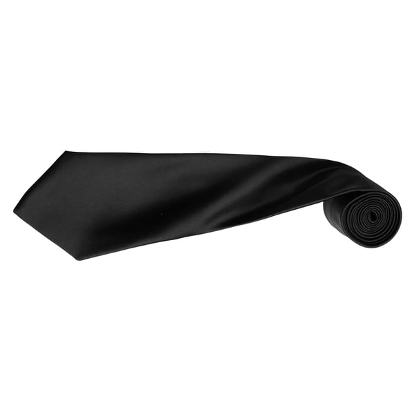 Premier Mens Plain Satin Tie (Narrow Blade) (Pack of 2)