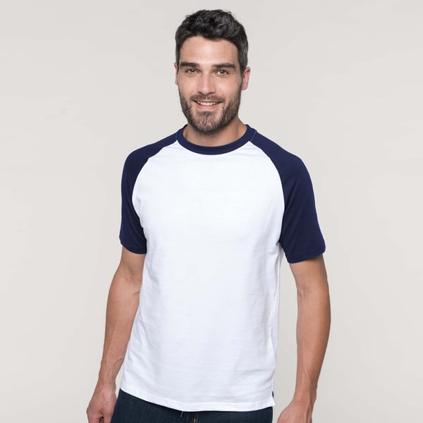 Kariban Mens Short Sleeve Baseball T-Shirt