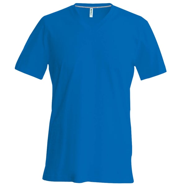 Kariban Miesten lyhythihainen V-kaula-aukko Slim Fit T-paita