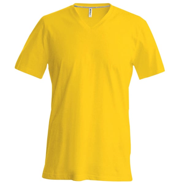 Kariban Miesten lyhythihainen V-kaula-aukko Slim Fit T-paita