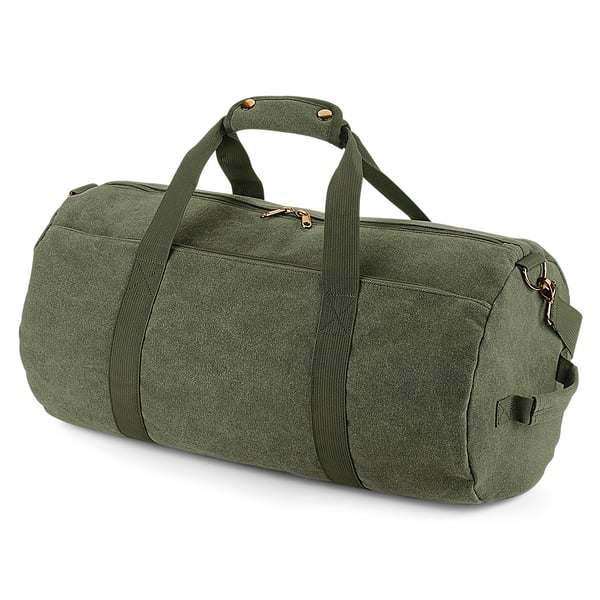 Bagbase Vintage Canvas Barrel Bag