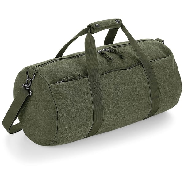 Bagbase Vintage Canvas Barrel Bag