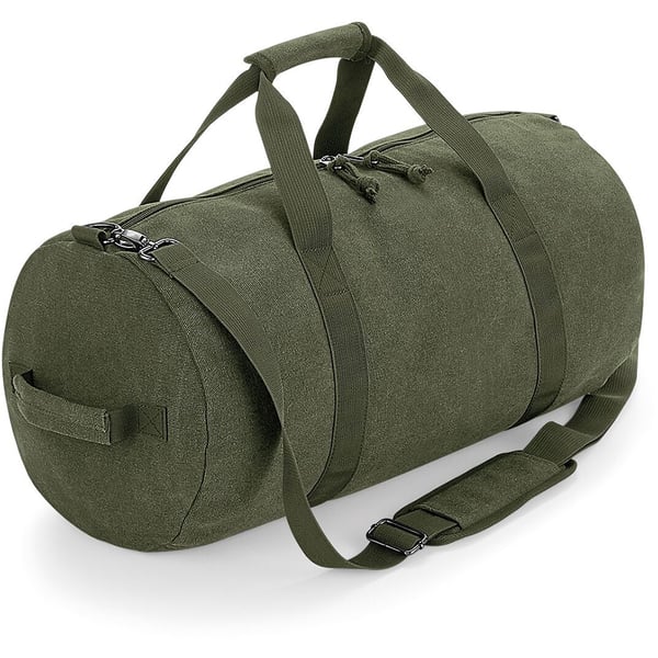 Bagbase Vintage Canvas Barrel Bag