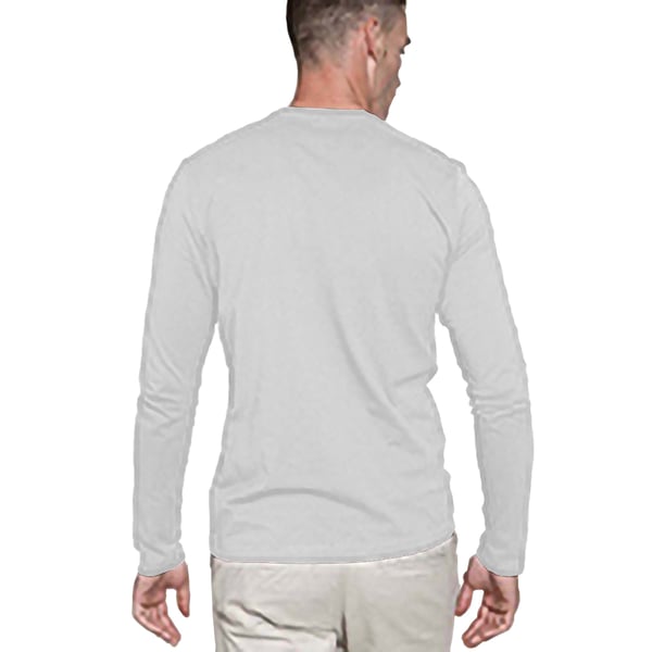 Kariban Mens Slim Fit Long Sleeve Crew Neck T-Shirt