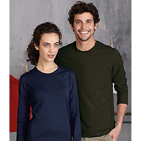 Kariban Mens Slim Fit Long Sleeve Crew Neck T-Shirt