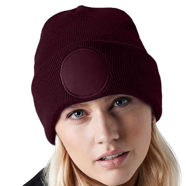 Beechfield Unisex rund patch med manchet på hue