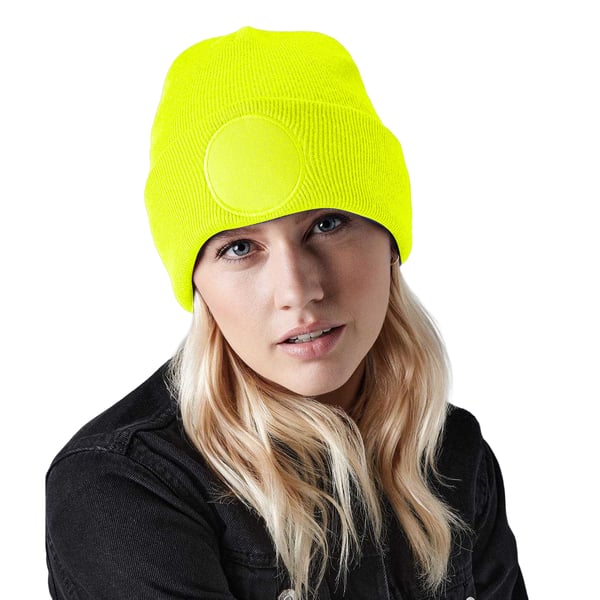 Beechfield Unisex rund patch med manchet på hue