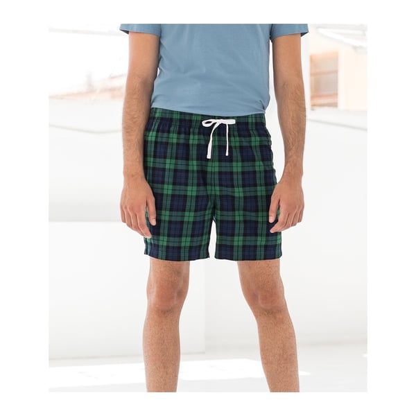 Skinni Fit Mens Tartan Lounge Shorts