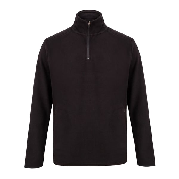 Henbury Unisex Adults Quarter Zip Microfleece Jacket