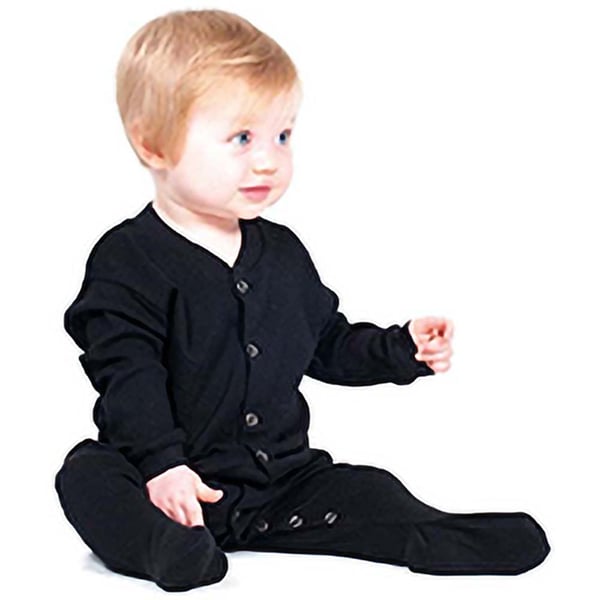 Larkwood Baby Unisex Plain Long Sleeved Sleepsuit