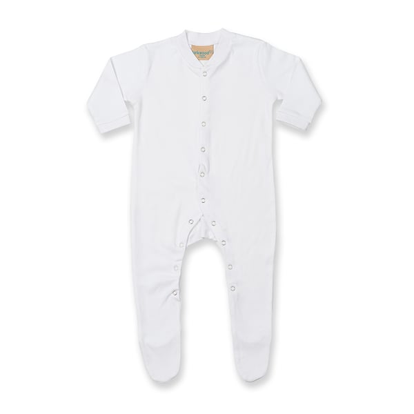 Larkwood Baby Unisex Plain Long Sleeved Sleepsuit
