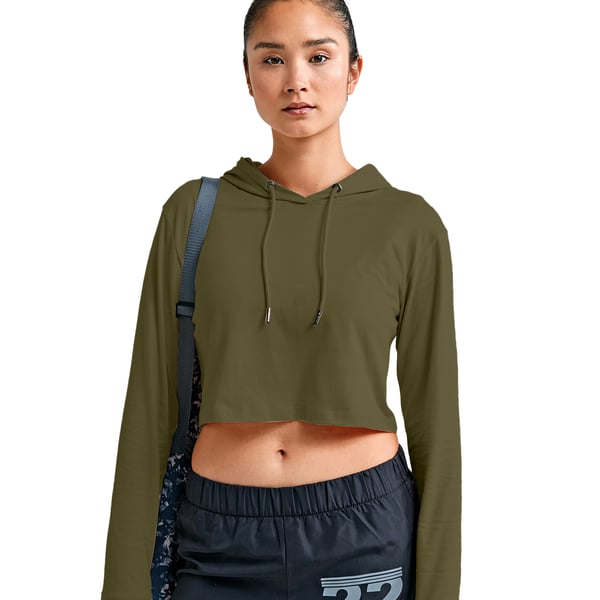 TriDri Womens/Ladies Cropped Long-Sleeved T-Shirt