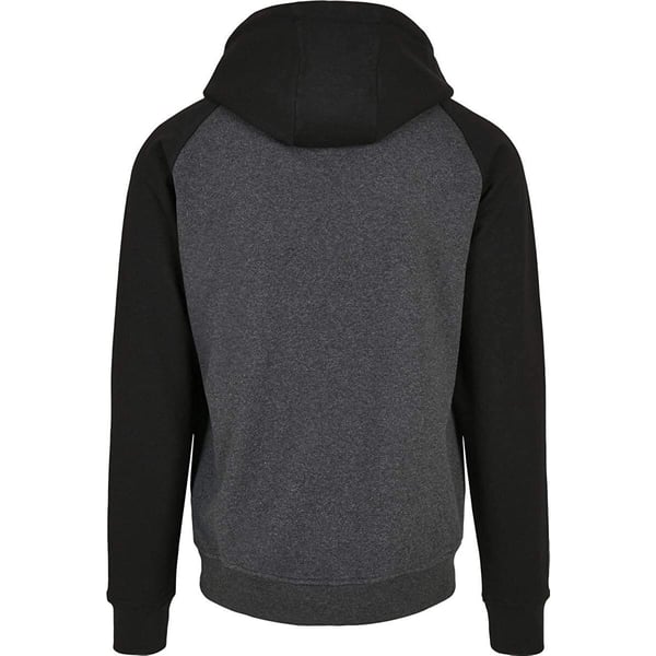 Build Your Brand Mens Basic Raglan Hoodie